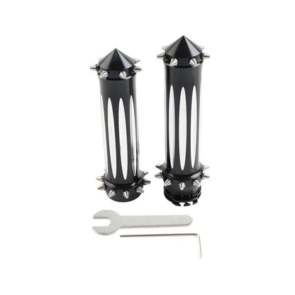 CNC Spikes 1'' Motorcycle Hand Grips for Harley Touring Dyna Softail