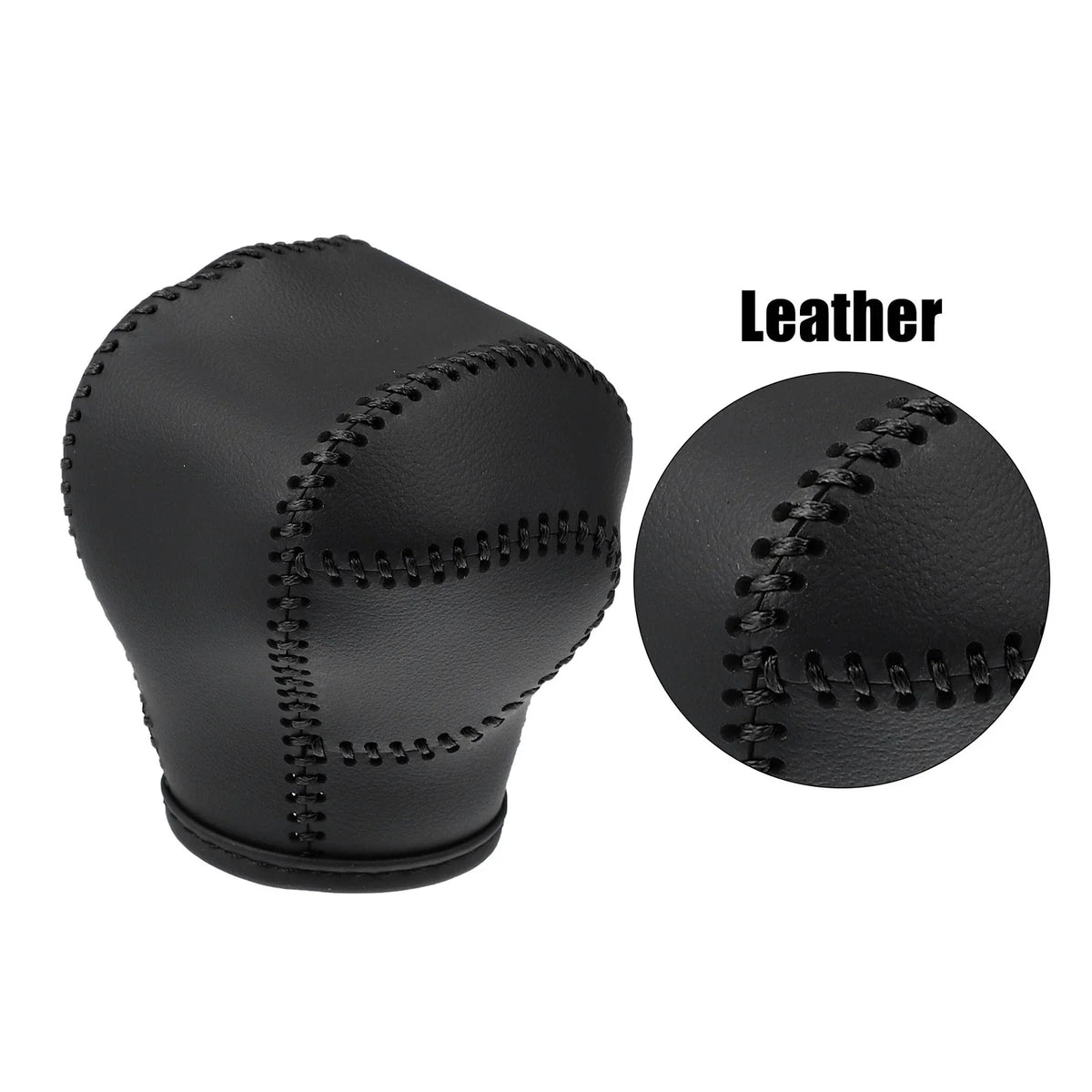 Gear Shift Knob Cover Trim for Toyota Sienna (2021–2022) w/ Black Stitches