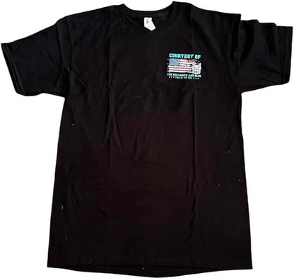 2XL T-Shirt for Big Rig Truck Drivers - Red, White & Blue Flag Design