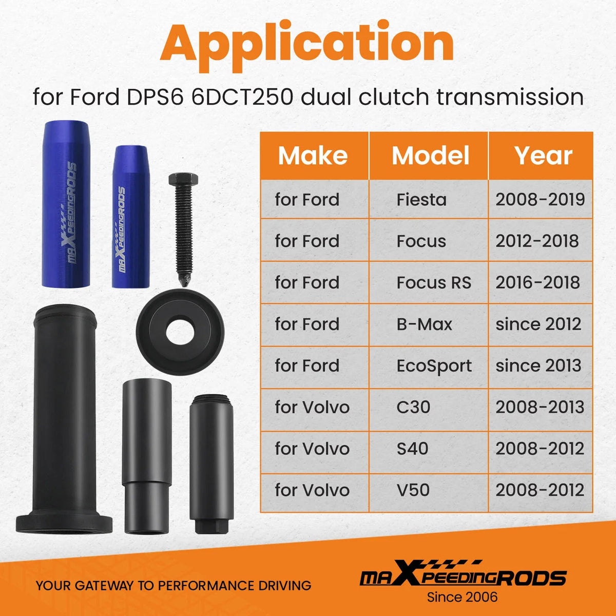 Dual Clutch Transmission Oil Seal Removal Tool for Volvo Ford Fiesta Focus (DPS6)