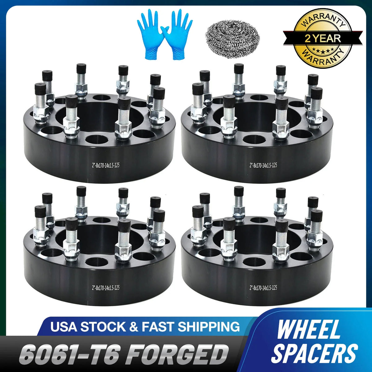 Set of 4 Wheel Spacers 2" for Ford F-250 F-350 Excursion (2000–2007)