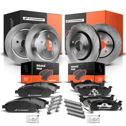 Set of 4 Disc Brake Rotors & Ceramic Pads for Jeep Grand Cherokee (53026, PRT5655)