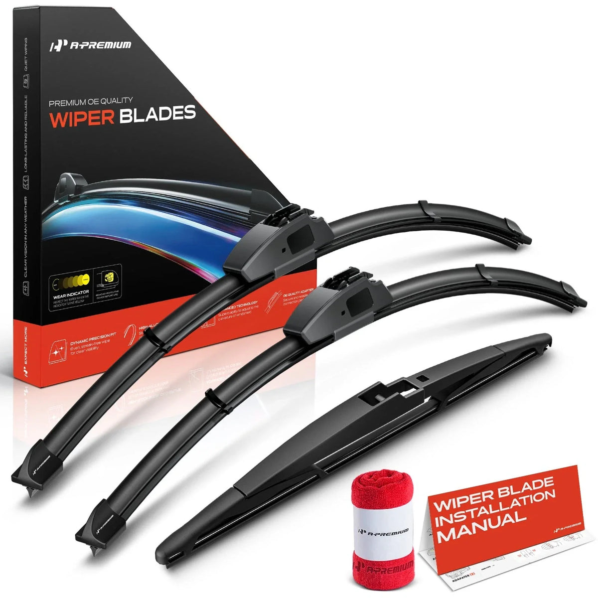 Set of 3 Windshield Wiper Blades for Dodge Journey (2009–2020)