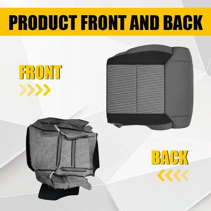 2X Bottom Seat Covers for Toyota Tundra (2014–2021) Gray Black Cloth