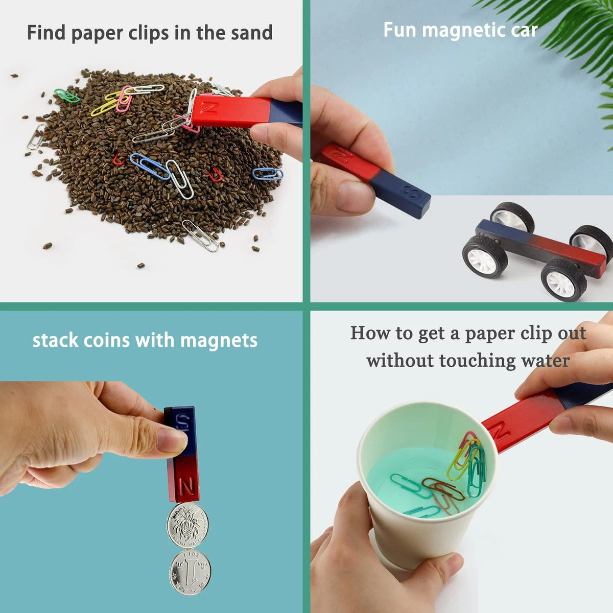 Bar Magnet for Kids - Small with North South Identified