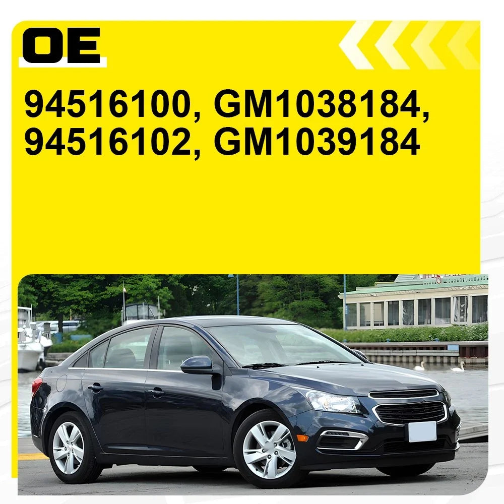 2X Front Bumper Fog Light Cover for Chevrolet Cruze (2015)