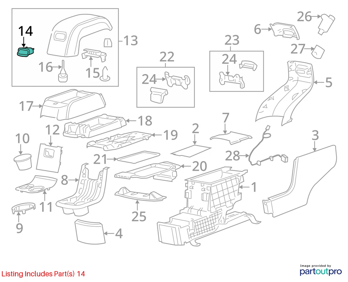Latch for GMC Saturn Acadia Outlook (2008–2012) - 25988072