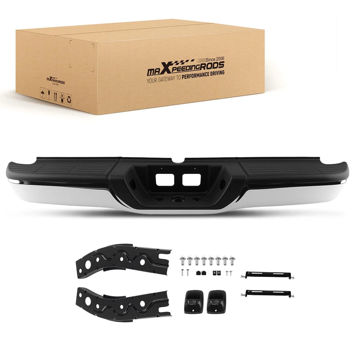 Rear Bumper Assembly for Toyota Tundra (2000–2006) Chrome Steel