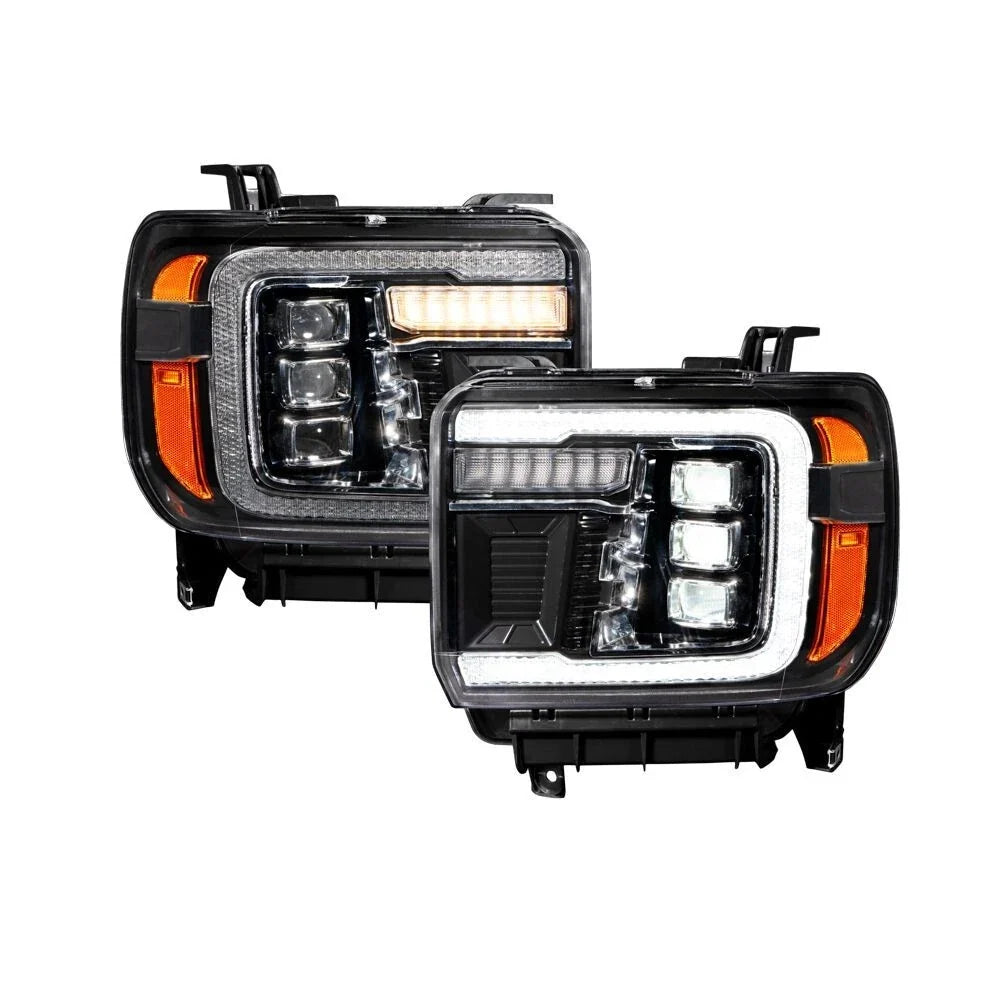 LED Projector Headlights Replacement Pair for GMC Sierra 1500 (2014–2018)