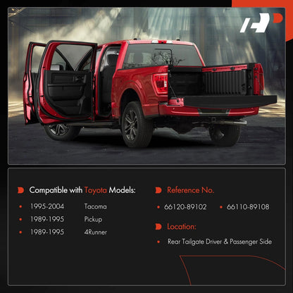 2X Rear Tailgate Hinge for Toyota Tacoma 4Runner (66120-89102, 66110-89108)