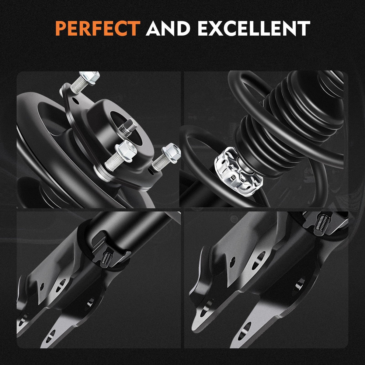 Set of 4 Complete Struts Shocks Springs for Mitsubishi Lancer (2008–2010)
