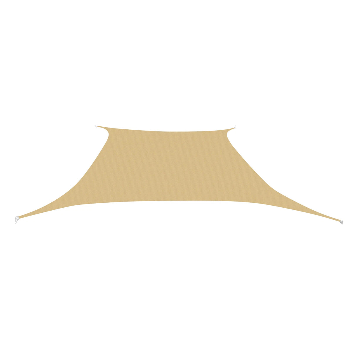 Large Rectangle Outdoor Patio Sun Shade Sail for Backyard Garden