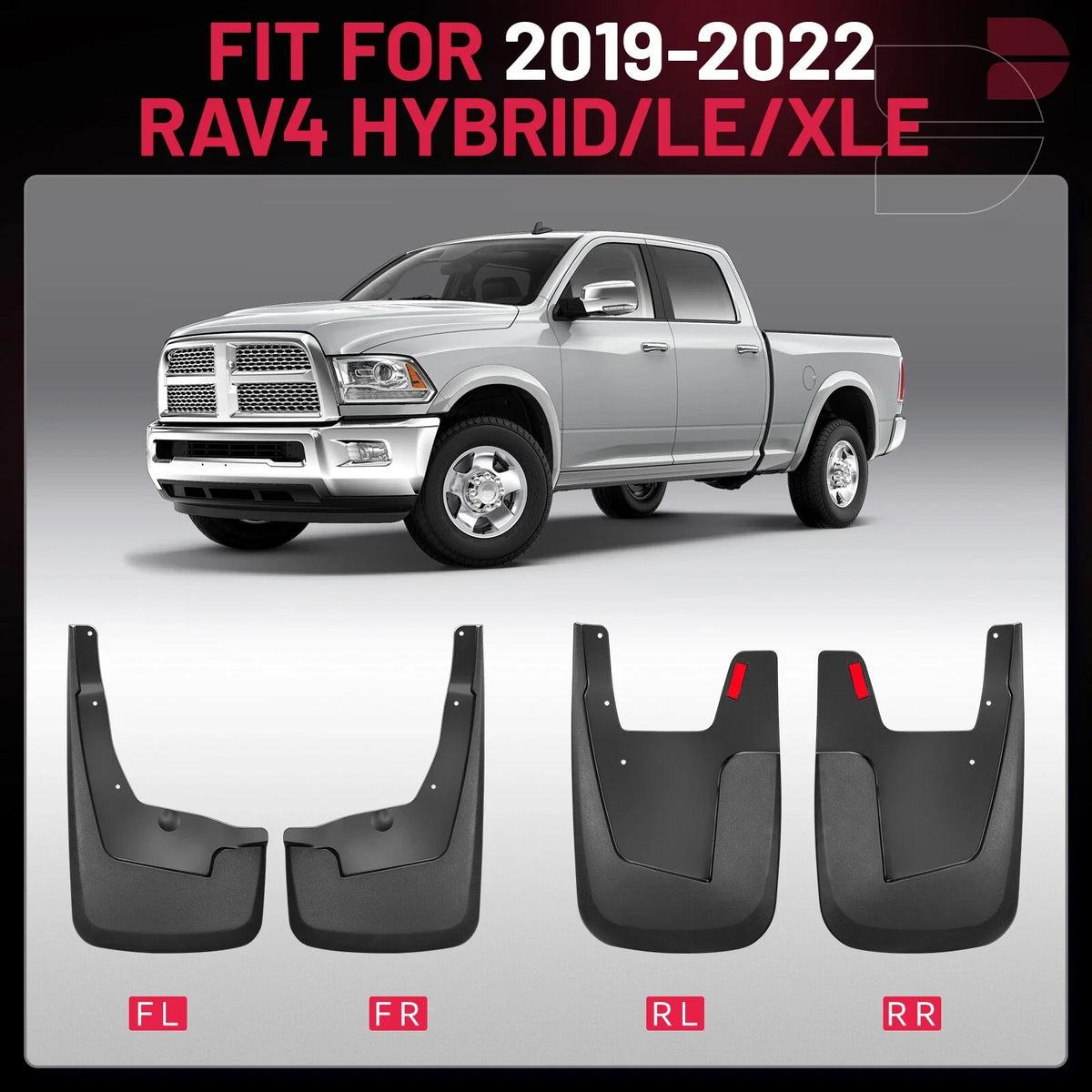 Splash Guards Mud Flaps for 2011-2024 Ram 1500 2500 (2011–2024)