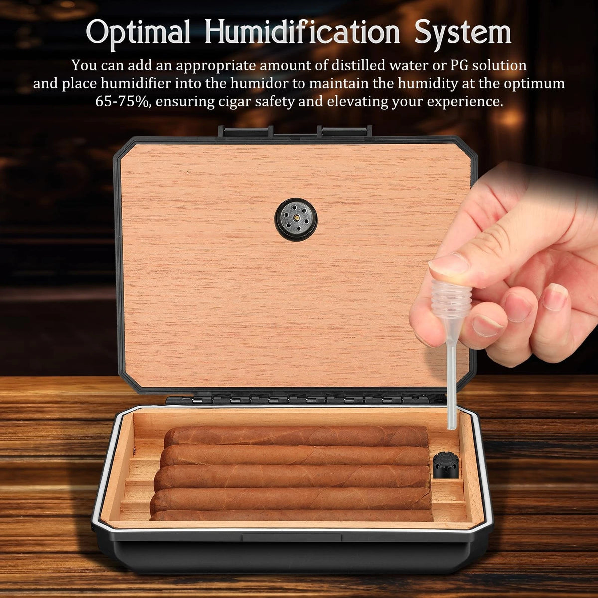Set of 2 Travel Cigar Humidors with Cutters and Hole Punch