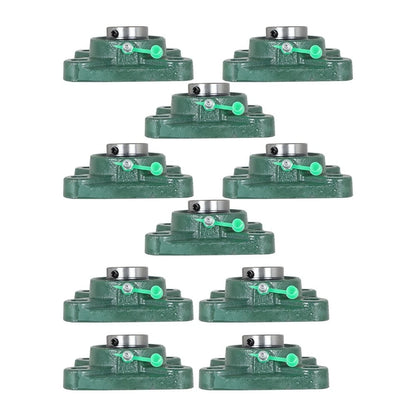 Set of 10 UCF205-16 Pillow Block Flange Bearings 1" Bore 4 Bolt
