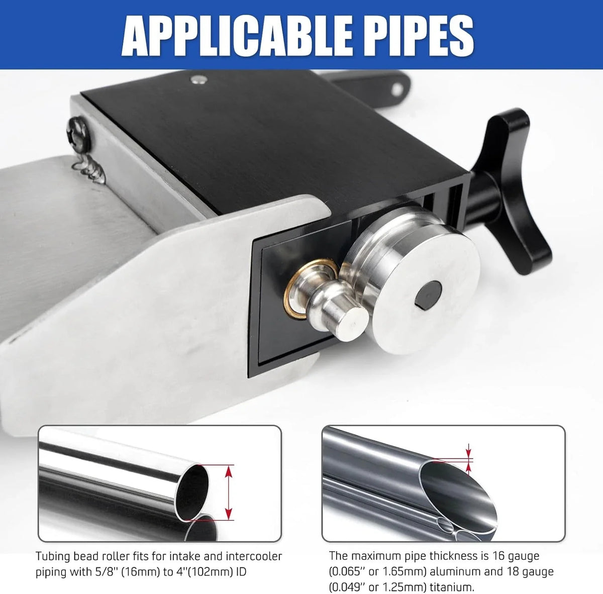 Manual Tubing Beader Tool for 5/8'' Intake Intercooler Tube Pipe