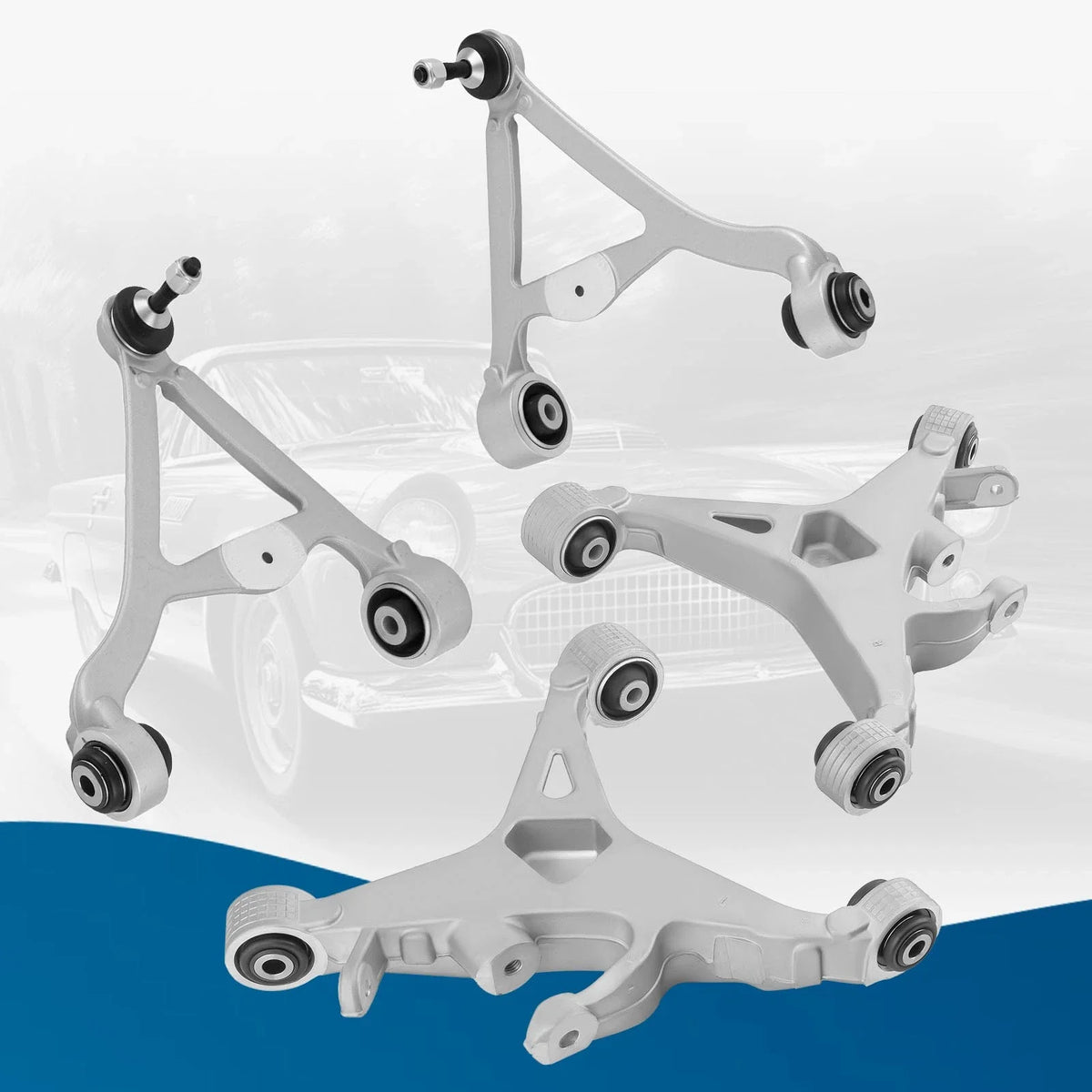 Set of 2 Rear Upper Lower Control Arms for Lincoln LS (2000–2003) Jaguar S-Type