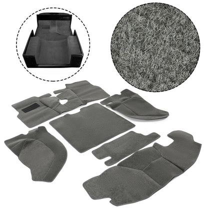 Set of 6 Carpet Floor Mats for Jeep Wrangler TJ (1997–2006) Gray