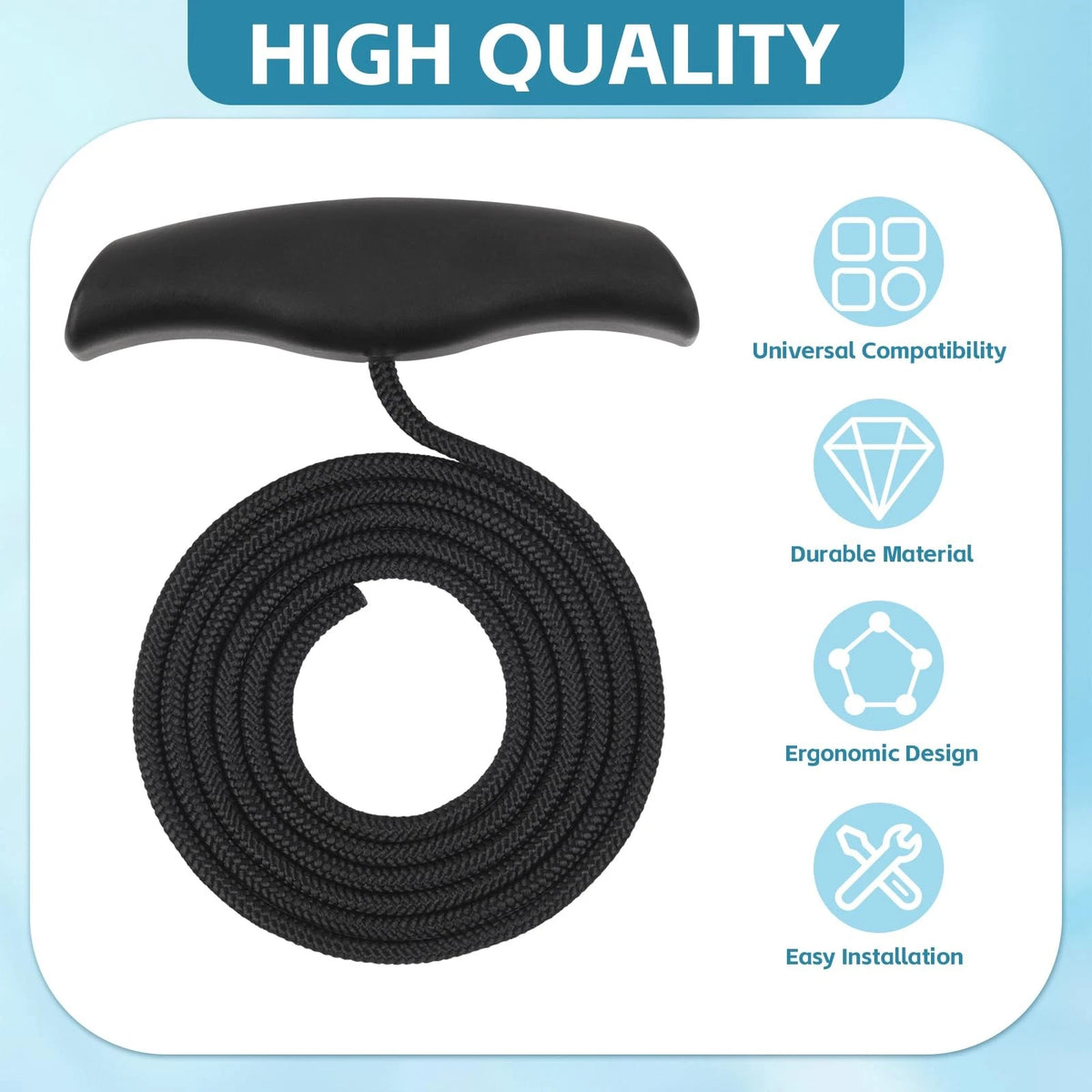 Trolling Motor Rope & Handle for Black (2010–2023)