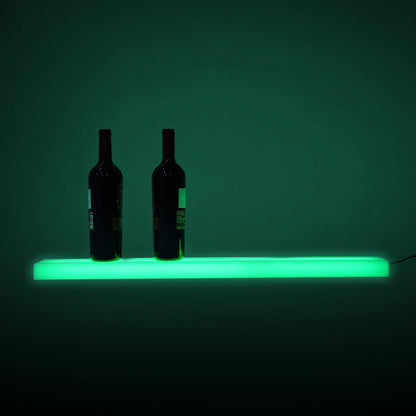2X LED Liquor Bottle Display Shelf 32 Inch Acrylic Floating Bar Shelf