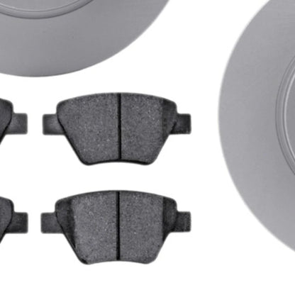 Set of 2 Rear Plain Rotors for Volkswagen Beetle (2012–2013) ALX-PAU-DF-4602-74023-CLA2