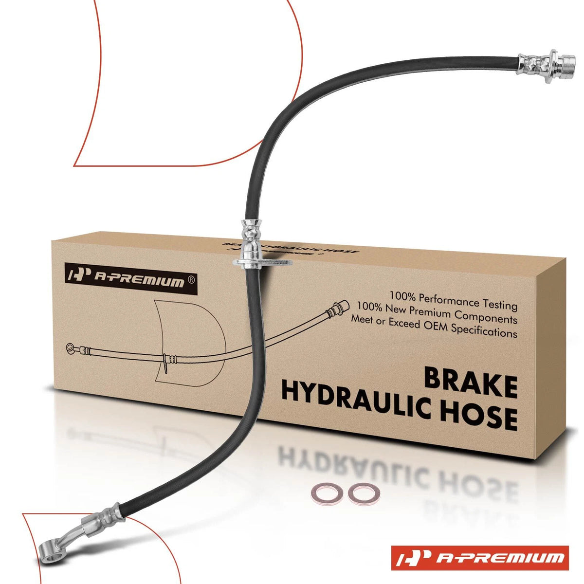 Front Left Brake Hydraulic Hose for Honda Civic (2003–2005) 01465S5B000, 2204251