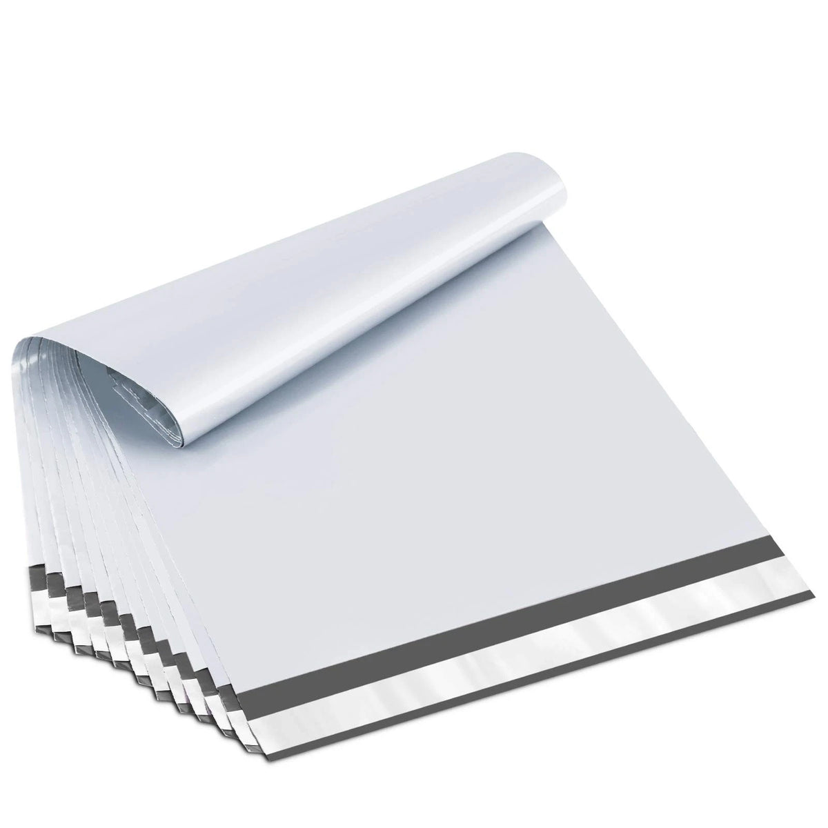 Set of 100 Large 14x17 White Poly Mailers Shipping Bags