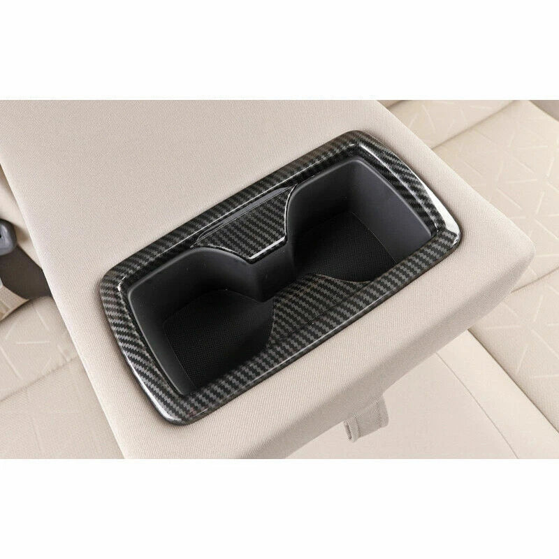 Carbon Fiber Rear Water Cup Holder Cover Trim for Toyota RAV4 (2019–2021)