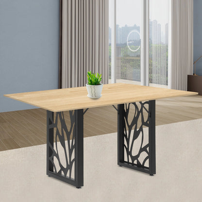 Table Legs Set of 2 for Desk with Metal Base and Foot Pads