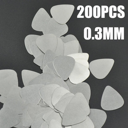 200PCS Stainless Steel Guitar Picks for Bright Sounds