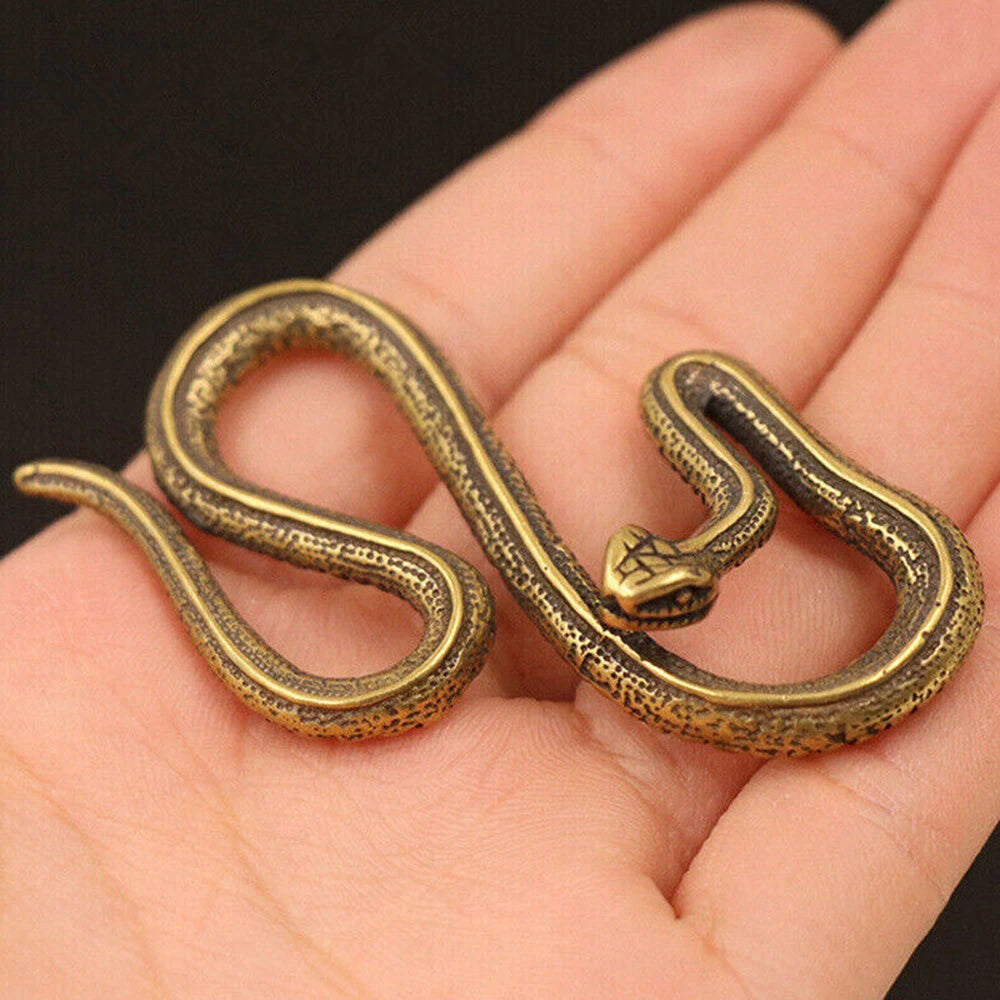 Brass Snake Figurine for Home Office Decoration