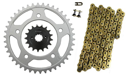 Gold 525x122 O-Ring Chain & 17/41 Sprockets for Honda Shadow ACE 750 (1998–2003) KIT-750SHADOW17-41G