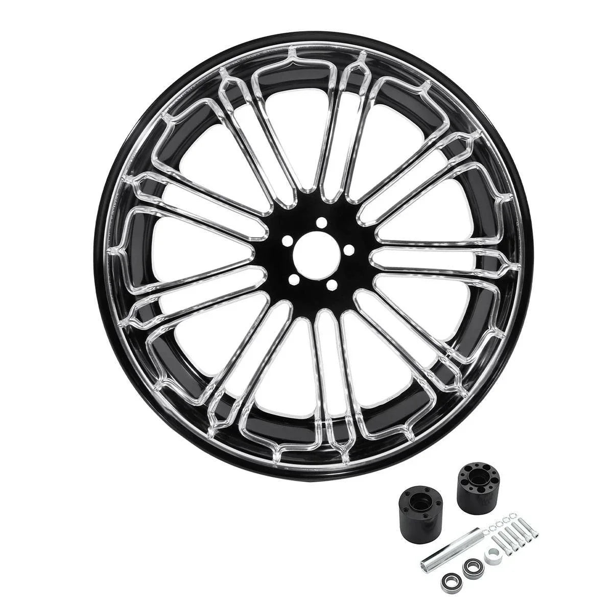 21" Front Wheel & 18" Rear Wheel Rim Hub & Pulley for Harley Touring (2009–2023)
