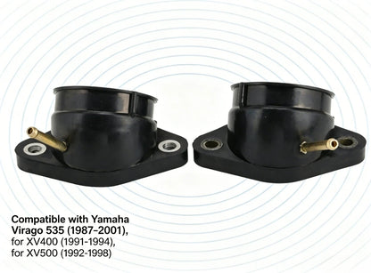 Set of 2 Intake Manifold for Virago 535 XV400 XV500 (1987–2001)