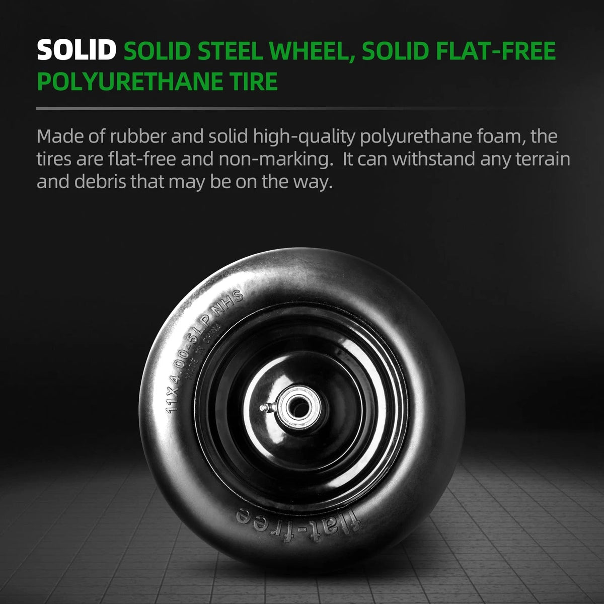 2X Flat-Free Tires 11x4.00-5 for AR-PRO