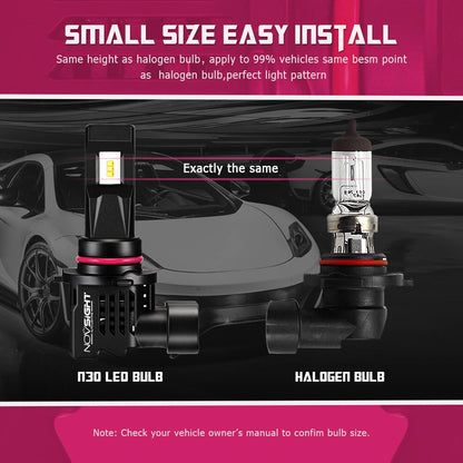 2X 9005 HB3 LED Headlight Bulbs Kit for High Beam (10000LM 6000K)