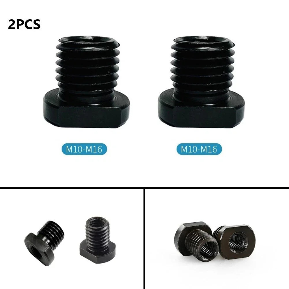 Angle Grinder Converter Set of 2 Black Steel Polishing Adapter Accessories