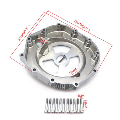 Clutch Cover for Kawasaki ZX14R ZZR1400 (2006–2014) Chrome See-Through