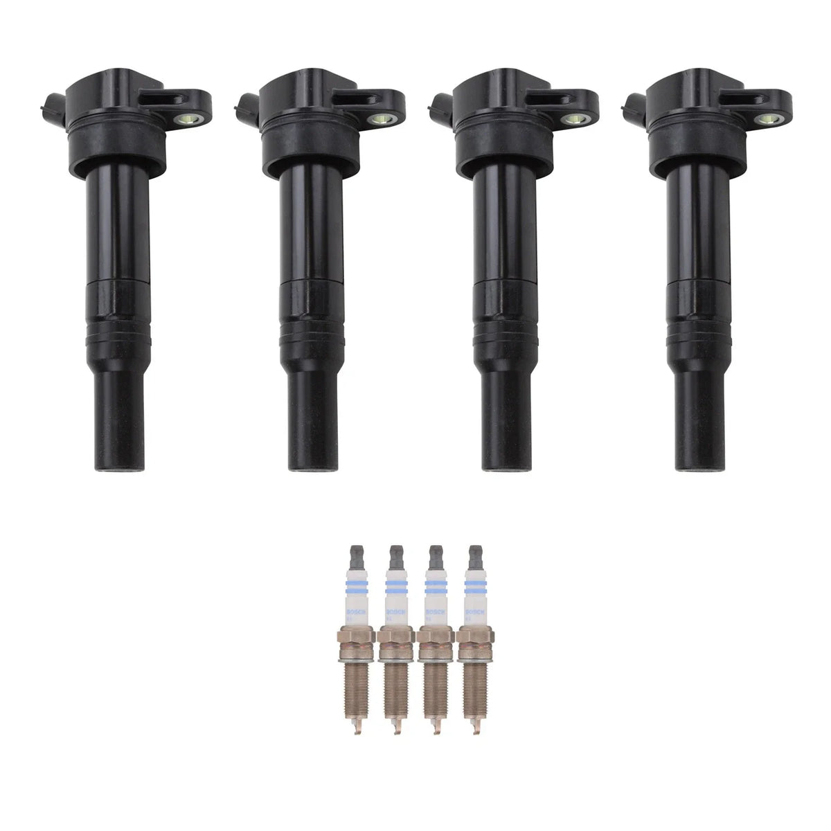 Set of 4 Ignition Coils & Spark Plugs for Kia Soul 2.0 L4 (2014–2019)