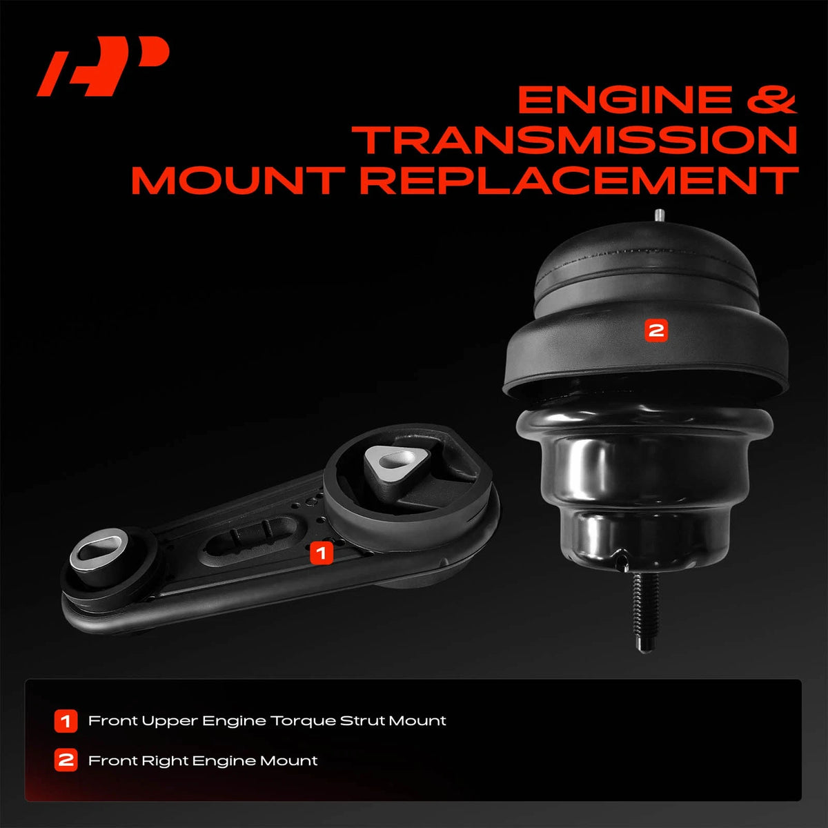 2X Engine Mount & Torque Strut Mount for Ford Freestar Mercury Monterey (2004–2007)