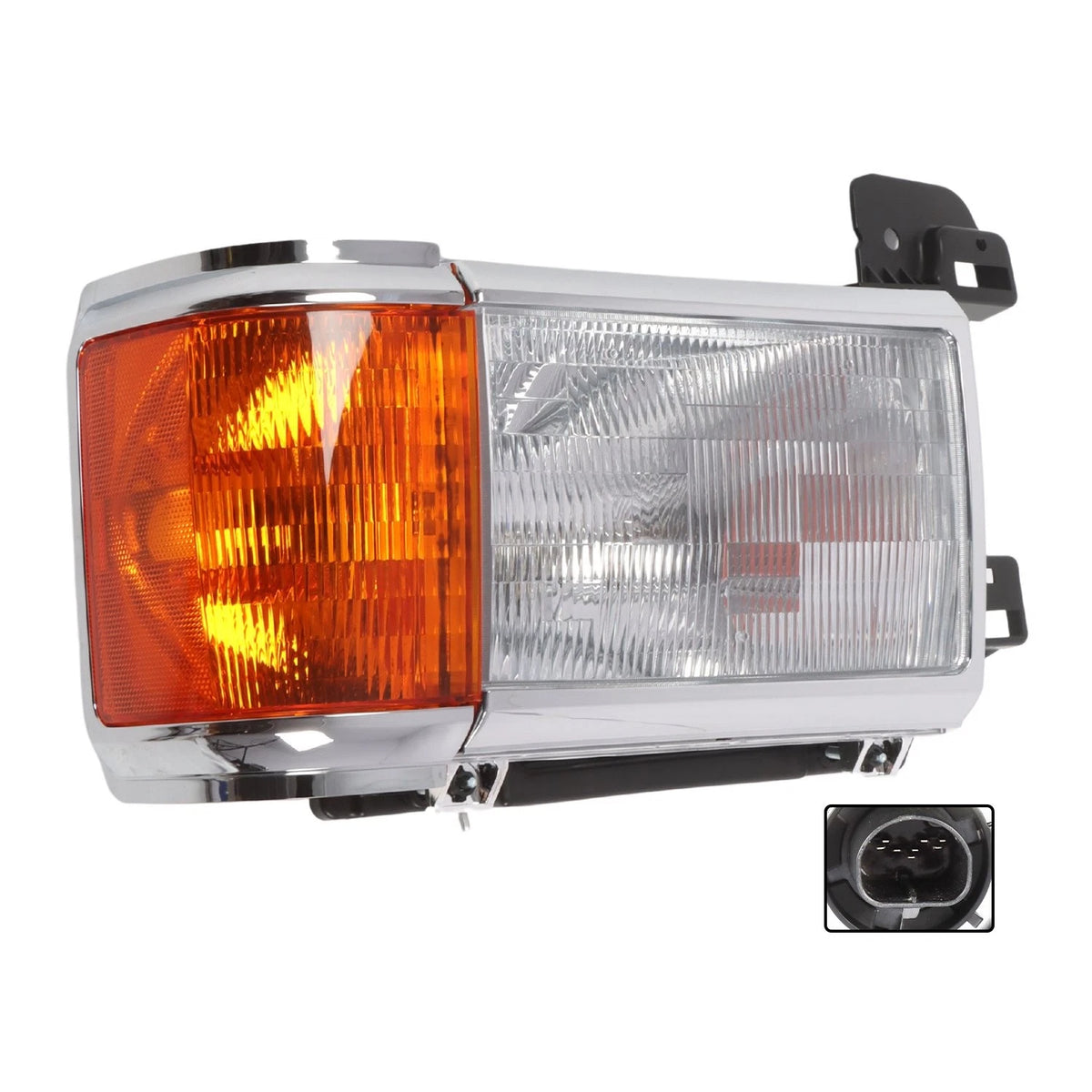 Set of 2 Headlights for Ford F150 F250 Bronco (1987–1991) E9TZ13008F E9TZ13008E E9TZ13008C E9TZ13008D