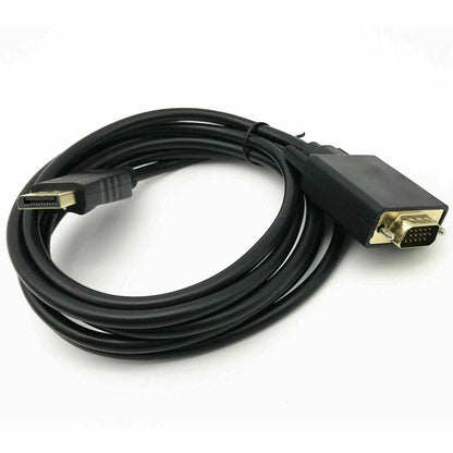 6 Feet DisplayPort DP Male to VGA Male Cable for Lenovo Dell HP