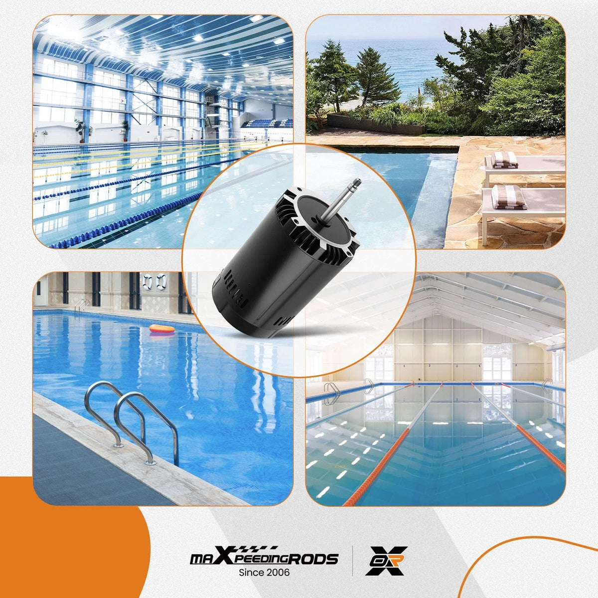 Swimming Pool Pump Motor for Polaris PB4-60 (B625, 3/4HP, 230V, 3450RPM)