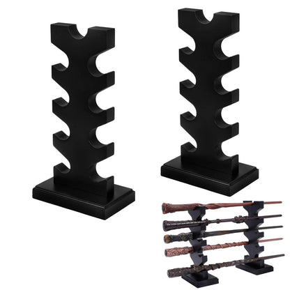 5-Tier Wooden Magic Wand Display Stand for Table Display
