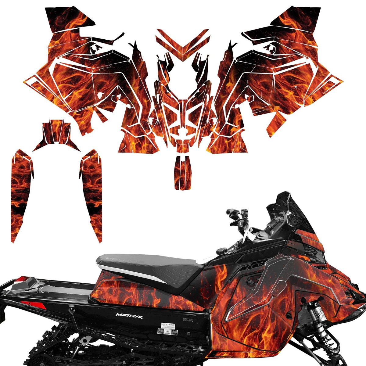 SLED Graphics Decals Stickers for Polaris Matryx Indy Assault (2020)