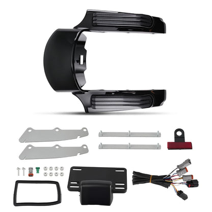 Rear Fascia LED Fender for Touring (2014–2023) Smoke Light Brake Tail ABS
