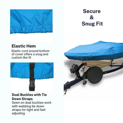 Deck Boat Cover for Tahoe 215 O/B (UV Waterproof, Heavy Duty)