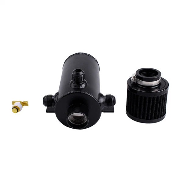 Oil Catch Can with Air Filter 0.75L for Most Cars (Universal Fit)