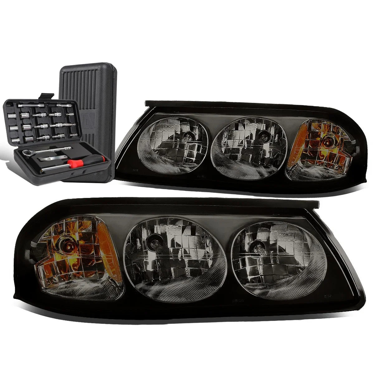 Pair of Smoked/Amber Side Turn Signal Lights for Chevy Impala (2000–2005)