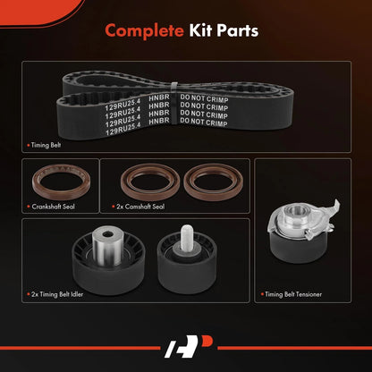 7x Timing Belt Kit for Ford Contour Escort Mercury Mystique (1998–1999)
